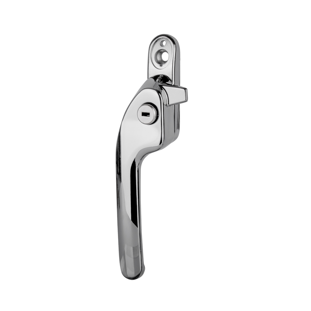 Timber Series Guru Cranked Locking Window Fastener - Polished Chrome (Left Hand)